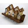 Wieszak na klucze premium Home Sweet Home 30 cm boho 5 haczyków