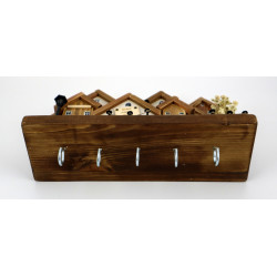Wieszak na klucze premium Home Sweet Home 30 cm boho 5 haczyków
