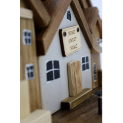 Wieszak na klucze premium Home Sweet Home 30 cm boho 5 haczyków