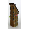 Drewniany domek dekoracyjny premium ze spadzistym dachem 13,5 cm