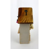 Drewniany domek dekoracyjny premium jasny z balkonikiem 11 cm