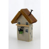 Drewniany domek dekoracyjny premium PUB z latarenką 10 cm