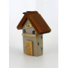 Drewniany domek dekoracyjny premium PUB z latarenką 10 cm