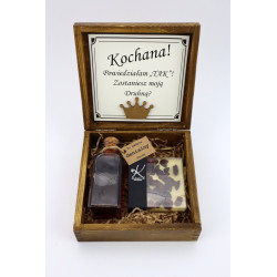 Zaproszenie drewniane pudełko dla druhny, świadka, wesele, ślub