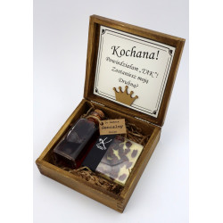 Zaproszenie drewniane pudełko dla druhny, świadka, wesele, ślub