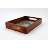 Drewniana mała praktyczna tacka Wzór Azulejos