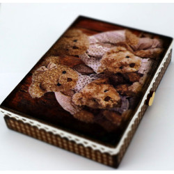 Misie - drewniana skrzyneczka