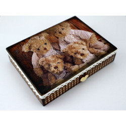 Misie - drewniana skrzyneczka