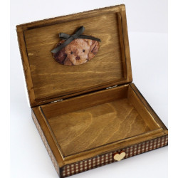 Misie - drewniana skrzyneczka