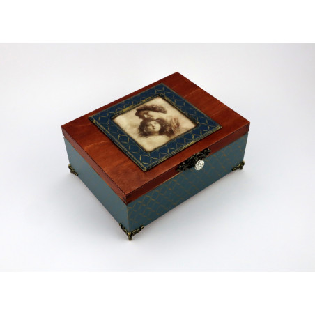 Skrzynka, szkatułka ze zdjęciem mamy i córki