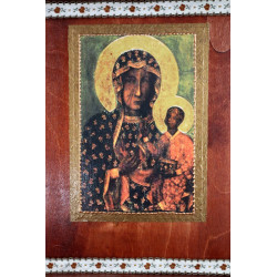 Skrzynka na dewocjonalia. Matka Boska Częstochowska