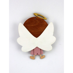 Drewniany mały aniołek dziewczynka