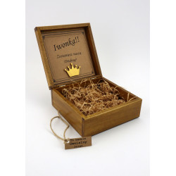 Zaproszenie drewniane pudełko dla druhny, świadka, wesele, ślub