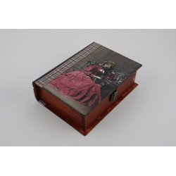 Skrzynka w formie książki z humorystycznym motywem psa.