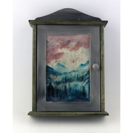 Górskie inspiracje - szafka na klucze z krajobrazem