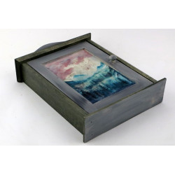 Górskie inspiracje - szafka na klucze z krajobrazem