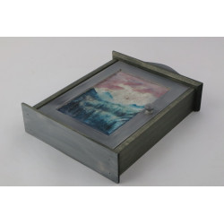 Górskie inspiracje - szafka na klucze z krajobrazem