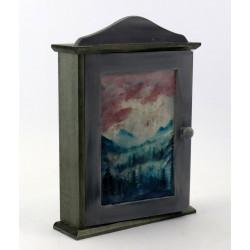 Górskie inspiracje - szafka na klucze z krajobrazem