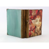 Drewniana książka schowek z makami