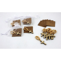 Różaniec w woreczku podziękowanie dla gości na Komunię Świętą