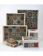 Biały z Azulejos kolorowym