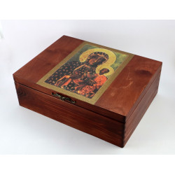 Skrzynka na dewocjonalia. Matka Boska Częstochowska